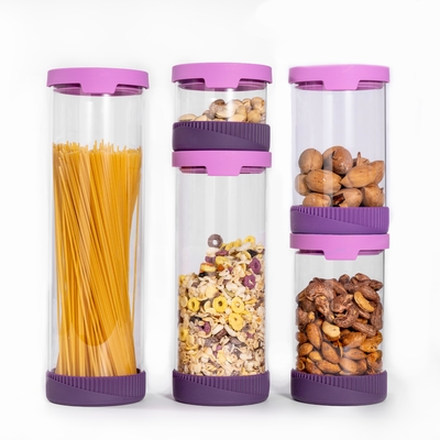Canisters de conservação de vidro de alto borosilicato