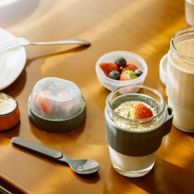 Pot à yaourt réutilisable sans BPA 320ml 480ml Récipient en verre étanche