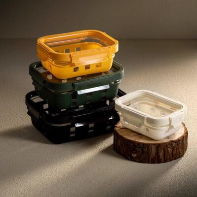 Airtight Leak Proof Borosilicate Glass Food Storage Container with Thermal Shock Resistance for Meal Prep