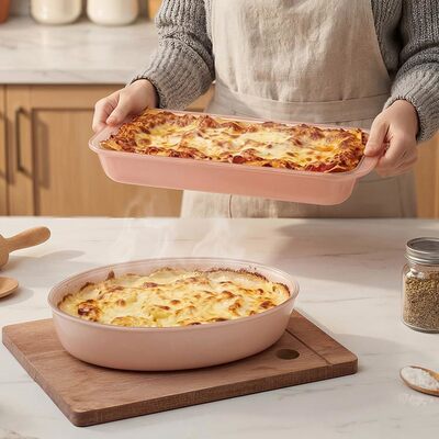 IKOO High Borosilicate Glass Baking Dish with Food-Grade Non-Stick Coating - Micro-ondas e Lava-louças