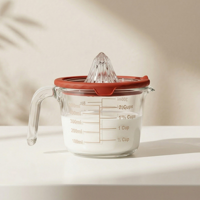 IKOO High Borosilicate Glass Measuring Cup 500ml Microwave Safe