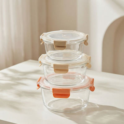 IKOO OEM/ODM Glass Meal Prep Containers with Snap Locking Lids