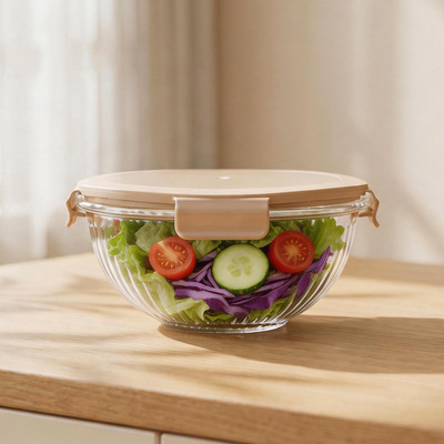 Bpa Free Thick Borosilicate Glass Nesting Bowls with Lids for Kitchenware & Small Appliance Brand Owners