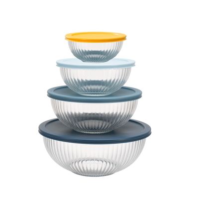 Un buon prezzo. Vaso di miscelazione in vetro borosilicato da 500 ml a 3500 ml con coperchio in PE In linea