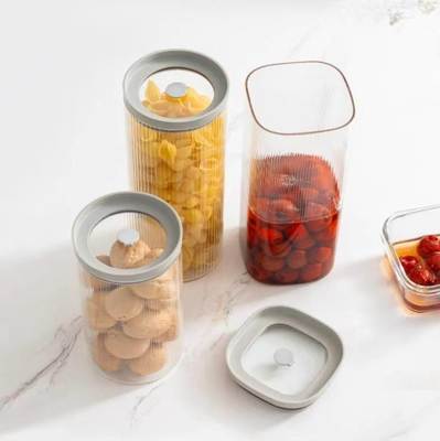 Good price IKOO BPA Free Dishwasher Safe Transparent Ribbed Glass Storage Jars with Airtight Glass Lid online