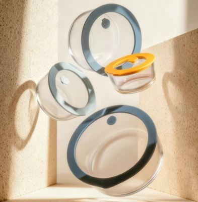 Un buen precio. Recipiente de vidrio para almacenar alimentos, apto para horno, lavavajillas y congelador, con tapa de vidrio enmarcada en silicona En línea