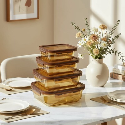 قیمت خوب IKOO کانتینر شیشه ی Amber با شیشه ی Borosilicate بالا آنلاین