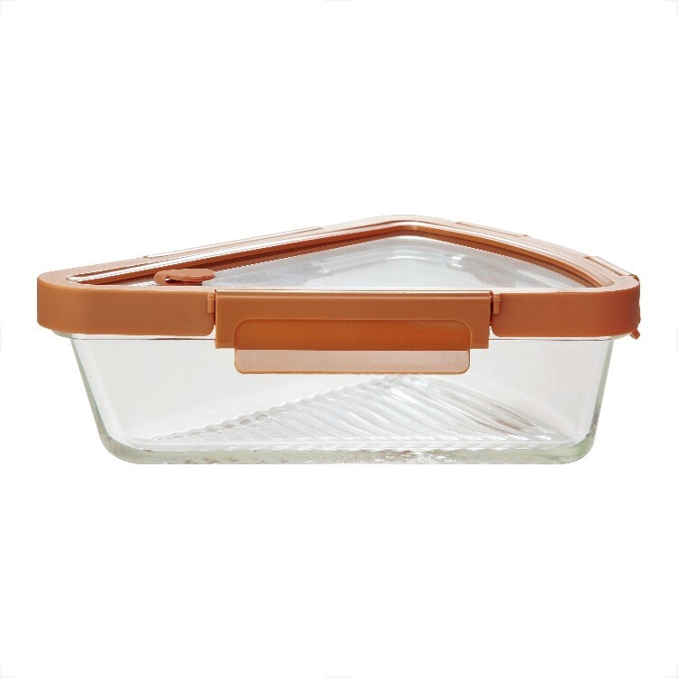 25oz Triangle Glass Pizza Storage Container