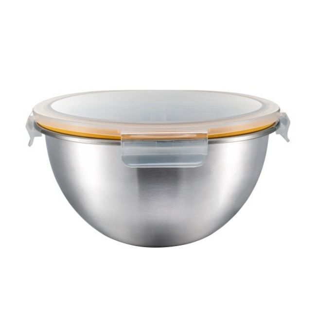 ステンレス鋼のミックスボウルとPPロック蓋 - 3サイズ
