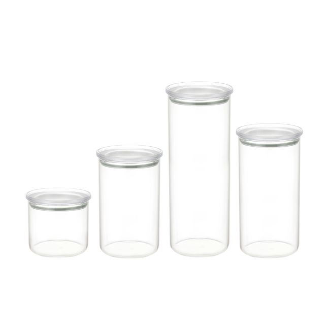 PS蓋付きガラスキャニスター - キッチン収納ソリューション