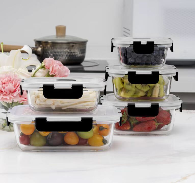 Leak Proof Microwave Safe Glass Food Container