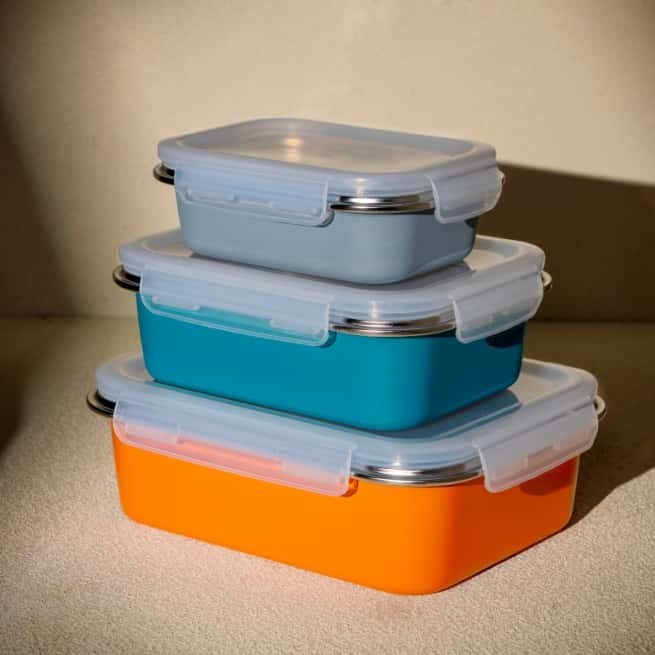 Stackable Stainless Container Leak-proof Stackable Stainless Steel Food Container