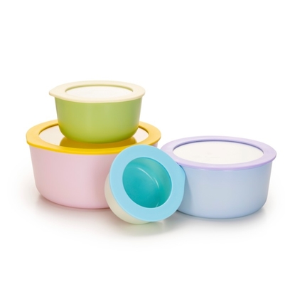 Oven and Dishwasher Safe Nestable Glass Food Storage Container with Glass Lid