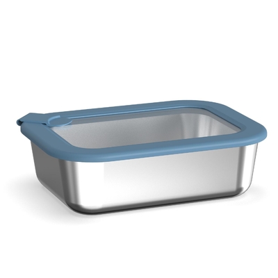 Good price Leakproof Rectangular Stainless Steel Food Storage Containers With Silicone Vented Class Lid online