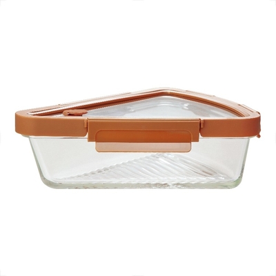 Good price Multifunctional Glass Pizza Storage Container Triangle Food Storage Containers 25oz online