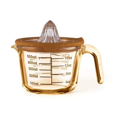 Good price Heat Resistant Amber Color Glass Measuring Cup Glass Measuring Pitcher With Handle online
