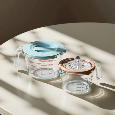 Good price 1 Cup Clear Glass Measuring Cup Glass Measuring Bowls Freezer Safe 250ml To 2000ml online