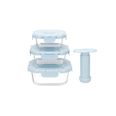 Good price Durable Stackable Vacuum Seal Glass Storage Containers With Pump-A online