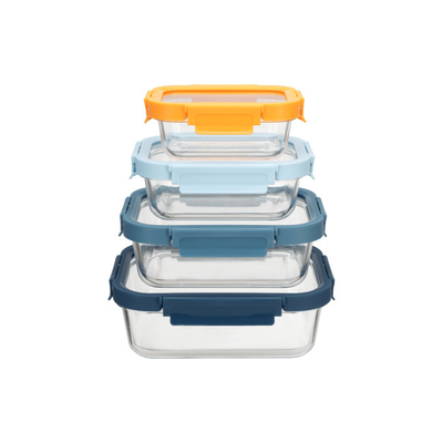 Good price High Borosilicate Glass Storage Containers Set Glass Lunch Box Microwave Safe With Glass Lid online