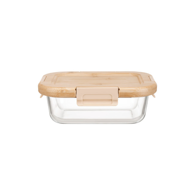 Good price Oven Safe Transparent Glass Food Storage Containers With Bamboo Lids Cool Lock online