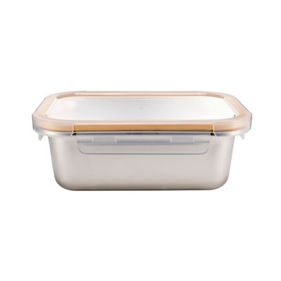 Good price OEM/ODM Stainless Steel Food Storage Containers With PP Locking Lids online