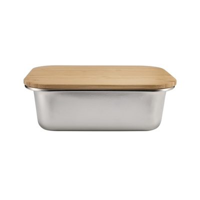 Good price Microwavable Stainless Steel Food Storage Container With Bamboo Locking Lid online