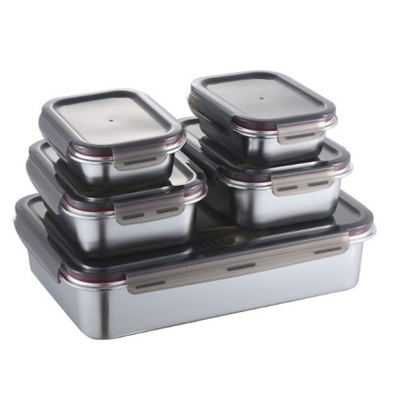 Good price Customized Stainless Steel Food Prep Containers With Locking Lid Dishwasher Safe online