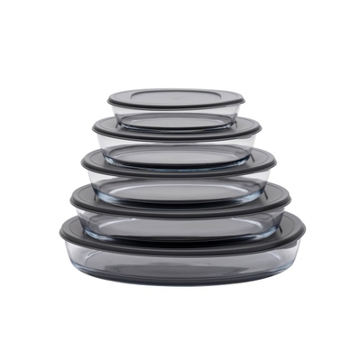 Good price Oven Safe Baking Glassware Glass Baking Tray With Simple PE Lid 700ml 4000ml online