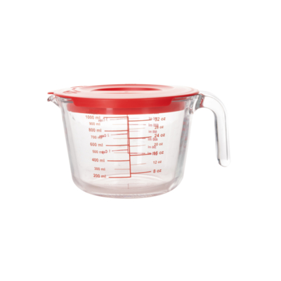 Good price Eco Friendly Heat Resistant Glass Measuring Cups With PP Lid 500ml 1000ml online