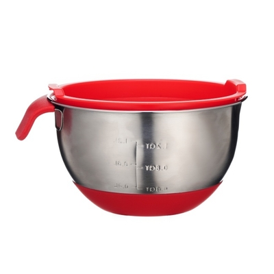 Good price Customized Logo Stainless Steel Kitchen Bowls Metal Cooking Bowls With ABS Lid online