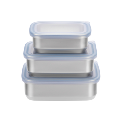 Good price Straight-edge Stainless Steel Food Container With Silicone Lid online
