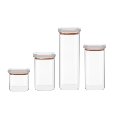 Bom preço. Canister de vidro com tampa PS Em linha