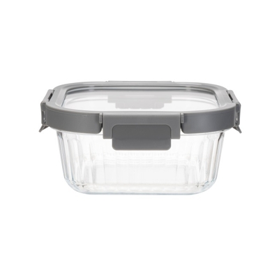 Good price Striped Glass Food Container with Tempered Glass Lid online