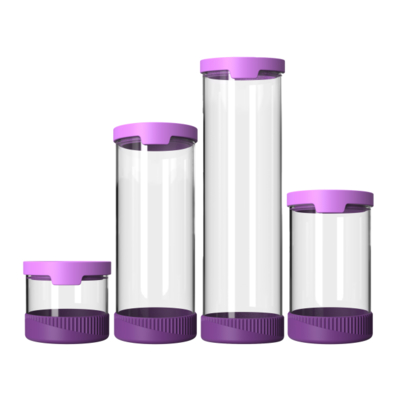 Good price High Borosilicate Glass Canister with Tempered Glass Lid - 450ml to 2000ml online