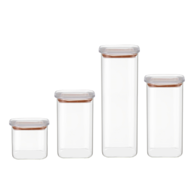 Good price High Borosilicate Glass Canister with PS Lid for Kitchen Storage online