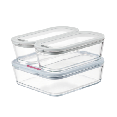 Good price High Borosilicate Glass Food Container Set 560ml 1370ml online