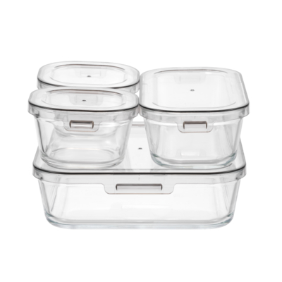 Un bon prix. Ensemble de récipients alimentaires en verre borosilicaté 240ml-1370ml avec couvercle simple En ligne