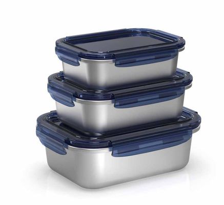 Microwave and Oven Safe Stainless Steel 304 or 316 Food Storage Container with BPA-free PP Lid