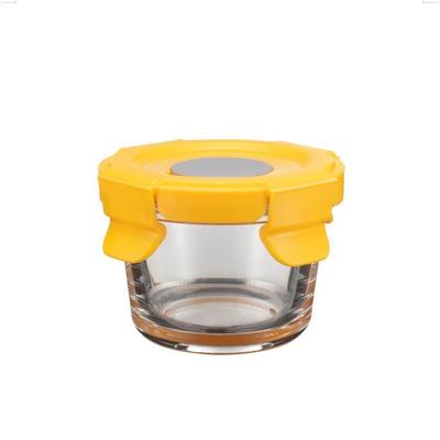 120ml 130ml 160ml Mini Glass Food Container and Baby Food Storage Container with High Borosilicate Glass and Silicone Lids
