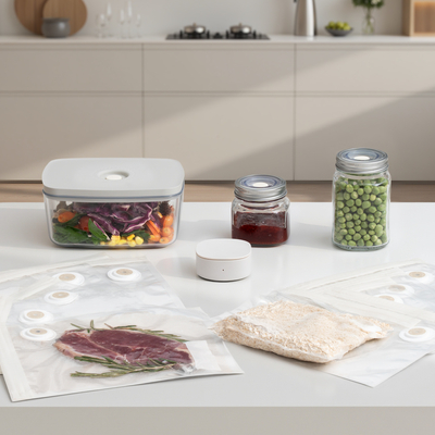 Goede prijs. IKOO Glazen Vacuümcontainer Set met Oplaadbare Vacuümpomp Hoog Borosilicaatglas FDA Gecertificeerd voor Voedselbewaring Online