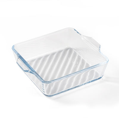 IKOO Elegant Design Glass Baking Dish with High Borosilicate Glass and 500ml 1000ml 1600ml Capacity for Oven Microwave Freezer