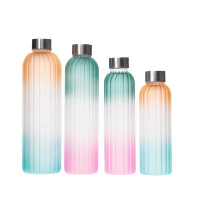 Leak-proof Airtight Lid Borosilicate Glass Water Bottle Dishwasher and Microwave Safe for Hot and Cold Beverages