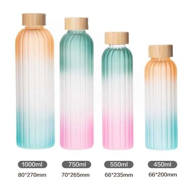 Leak-proof Airtight Lid Borosilicate Glass Water Bottle Dishwasher and Microwave Safe for Hot and Cold Beverages