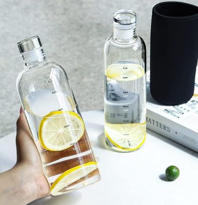 Καλή τιμή. IKOO High Borosilicate γυάλινο μπουκάλι νερού με αδιάβροχο καπάκι και υπενθύμιση χρονοδιακόπτη Διαδικτυακά