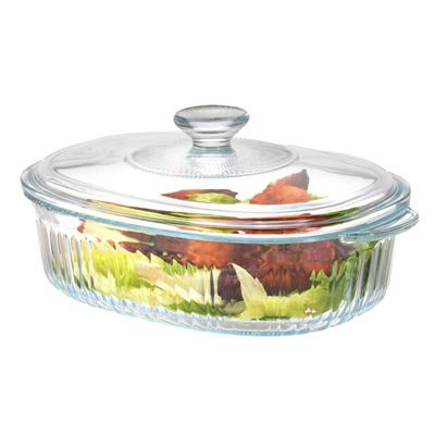 Good price IKOO Lead-Free High Borosilicate Glass Casserole Dish with Lid - Oven & Microwave Safe Deep Baking Dish online