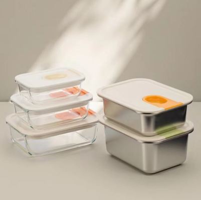 IKOO GlideEase Stainless Steel Food Storage Container with Lid