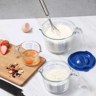 Dobra cena. Żaroodporny szklany kubek z miarką 500ml 1000ml z pokrywką PP w sieci