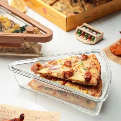 Goede prijs. Multifunktioneel 25oz capaciteit driehoekig glas pizza opslagcontainer voor voedselopslag Online