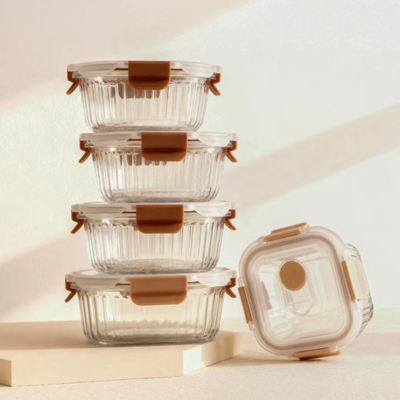 Giá tốt. Hộp đựng thực phẩm bằng thủy tinh Borosilicate chống ố với nắp PP Cool Lock có lỗ thông hơi và khả năng chịu nhiệt (-40℃-560℃) trực tuyến