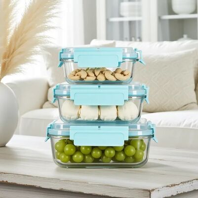 Un bon prix. Récipient en verre borosilicate pour aliments 1050 ml avec couvercle à verrouillage rapide En ligne